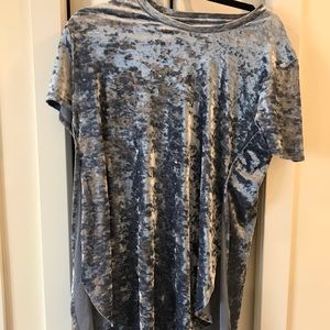 Blue purple velour shirt